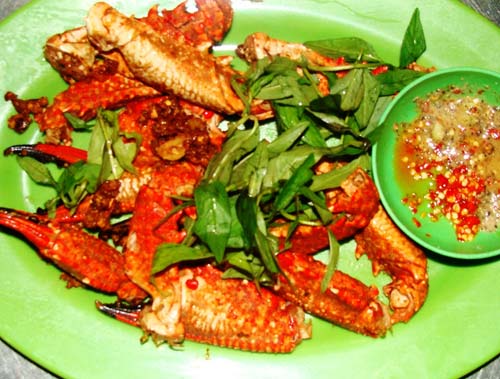 Càng ghẹ rang muối